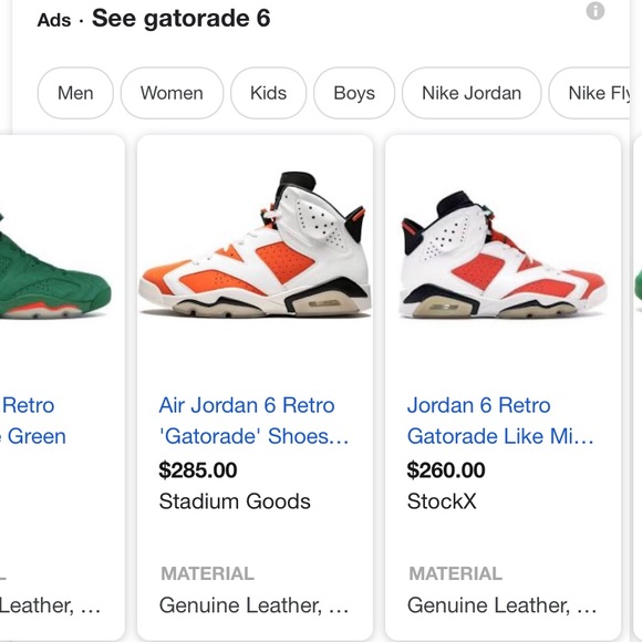 Retro Gatorade 6 Jordan’s - Picture 1 of 3